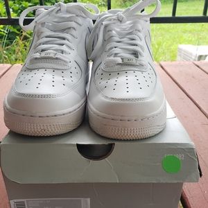 Nike Air Force 1, men's size 9, white.
